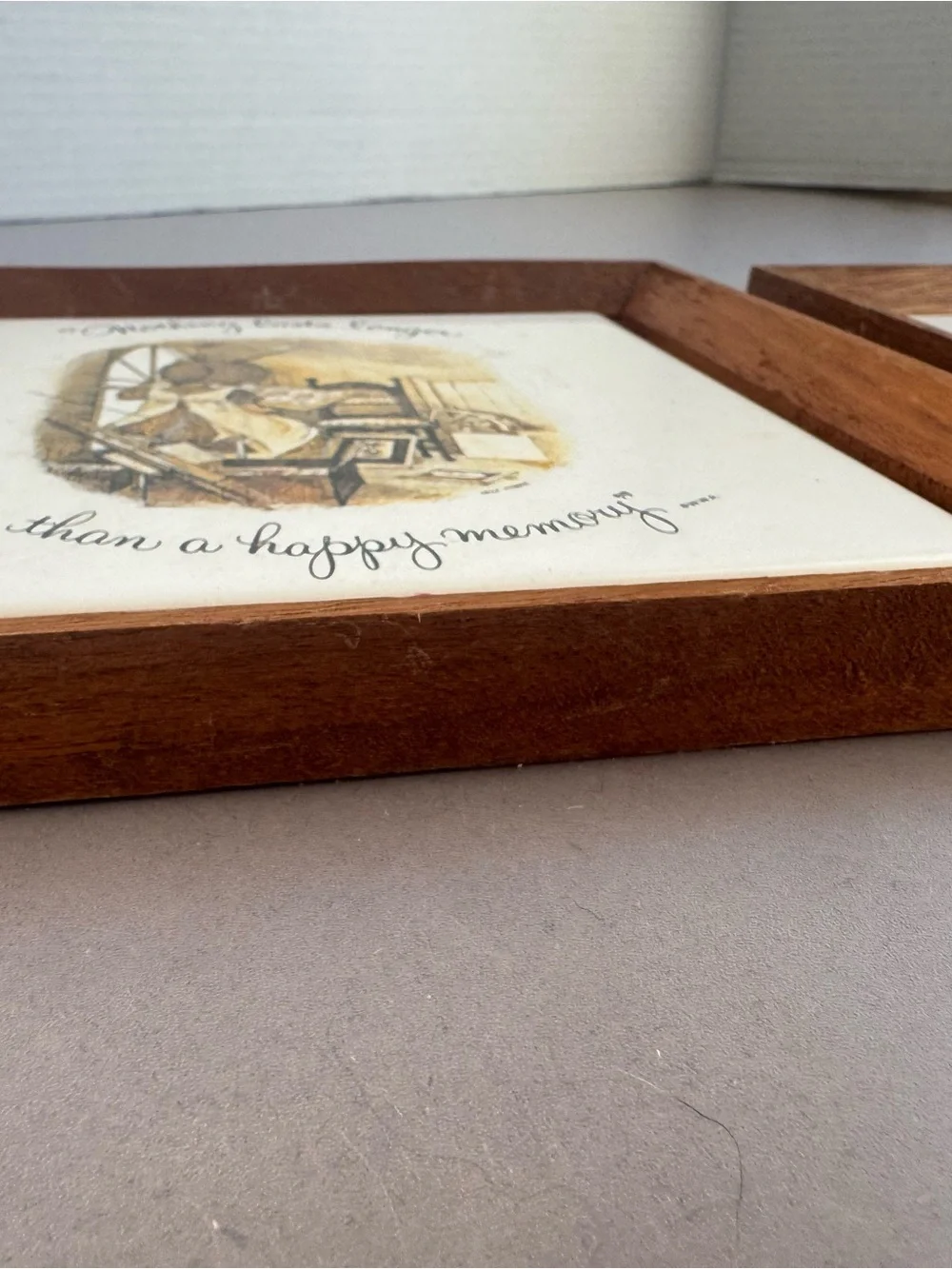 Holly Hobbie Wood Tone Brown Wall Picture Frame - Set of 2